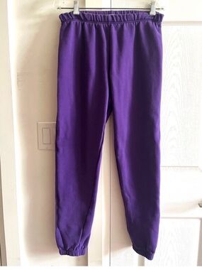 TNA Women's Cozy AF Fleece Purple Jogger Pants Size S